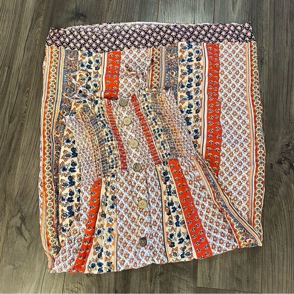 Angie maxi dress boho smocked bodice 100% Rayon - Picture 6 of 9